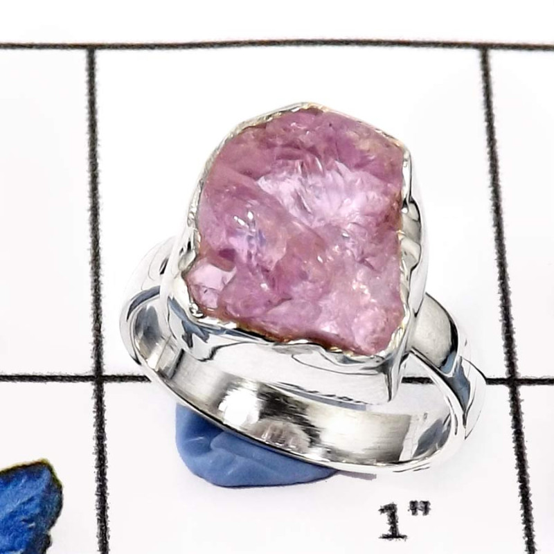 Kunzite G - SDR563-Kunzite Rough Gemstone Wholesale Handmade Rings 925 Sterling Silver Kunzite G - SDR563-Kunzite Rough Gemstone Wholesale Handmade Rings 925 Sterling Silver