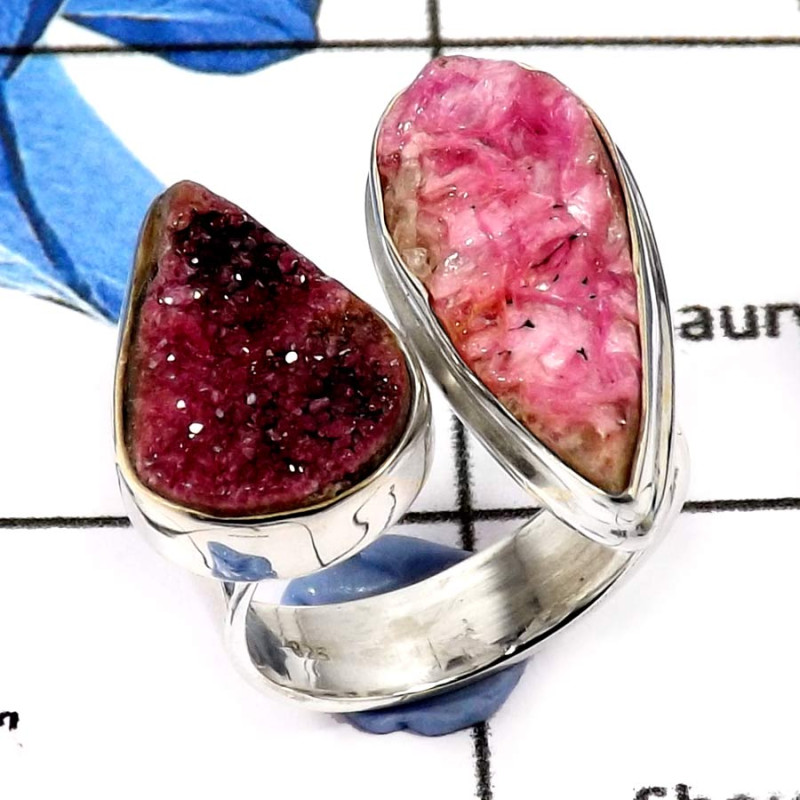 Cobalt Druzy B - SDR562-Indian Wholesale Company Handmade Cobalt Druzy Gemstone Cluster Ring 925 Sterling Silver Cobalt Druzy B - SDR562-Indian Wholesale Company Handmade Cobalt Druzy Gemstone Cluster Ring 925 Sterling Silver