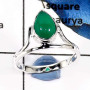 Green Onyx O - CMJ776-925 Sterling Silver Gorgeous Small Light Weight Rings
