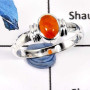 Carnelian Cab O - CMJ774-Beautiful Fashion Jewelry Small Baby Rings 925 Sterling Silver