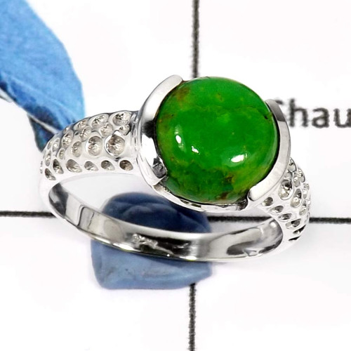 Green Turquoise D - SCR777-Gorgeous Designer Casting Rings Fashion Jewelry 925 Sterling Silver