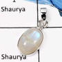 Rainbow Moonstone O - CMJ768-Adorable Handmade Colorful Fashion Pendants 925 Sterling Silver