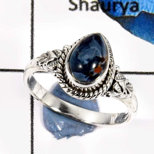 Pietersite O - CMJ766-Dazzling Semi Precious Gemstones Designer Handmade Rings 925 Sterling Silver Pietersite O - CMJ766-Dazzling Semi Precious Gemstones Designer Handmade Rings 925 Sterling Silver