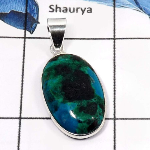 Chrysocolla D - BPS889-Natural Chrysocolla Gemstone Wholesale Handmade Bezel Pendants 925 Sterling Silver Chrysocolla D - BPS889-Natural Chrysocolla Gemstone Wholesale Handmade Bezel Pendants 925 Sterling Silver