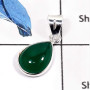 Green Onyx G - BPS887-Eye Catching Green Onyx  Gemstone Handmade Bezel Pendants 925 Sterling Silver