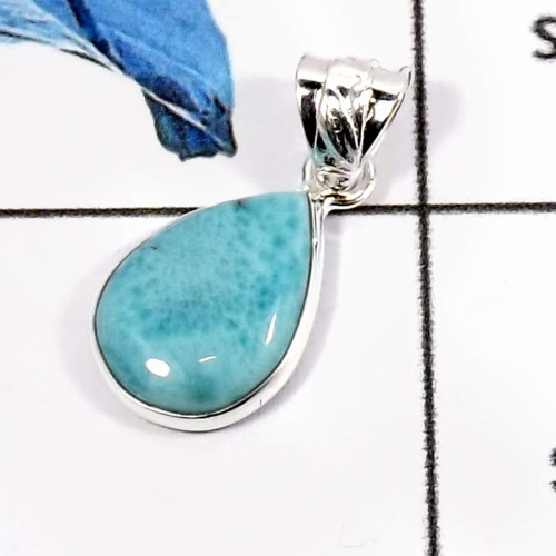 Larimar Cab I - BPS886-Exclusive Gemstone Larimar 925 Sterling Silver Wholesale Bezel Pendants Larimar Cab I - BPS886-Exclusive Gemstone Larimar 925 Sterling Silver Wholesale Bezel Pendants