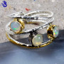 Ethiopian Opal A - SFJ889-Multi Fire Ethiopian Opal Colorful Designer Wholesale Rings 925 Sterling Silver