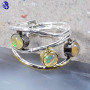 Ethiopian Opal B - SFJ889-Multi Fire Ethiopian Opal Colorful Designer Wholesale Rings 925 Sterling Silver