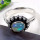 Ethiopian Opal O - SFJ888-Genuine Ethiopian Opal Gemstone Black Rhodium Gold Plated Rings 925 Sterling Silver