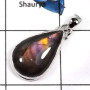 Purple Labradorite A - ISP587-Fabulous Purple Fire Labradorite Gemstone Handmade Plain Setting Pendants 925 Sterling Silver