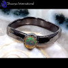Ethiopian Opal D - SFJ884-Classic Ethiopian Opal Fashionable Designer Earrings 925 Sterling Silver