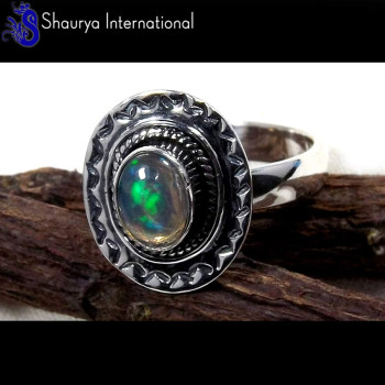 Ethiopian Opal O - SFJ884-Classic Ethiopian Opal Fashionable Designer Earrings 925 Sterling Silver