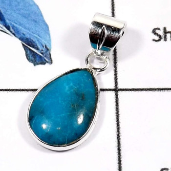 Mohave Blue Turquoise B - BPS839-Natural Blue Turquoise Gemstone Light Weight Bezel Pendants 925 Sterling Silver Mohave Blue Turquoise B - BPS839-Natural Blue Turquoise Gemstone Light Weight Bezel Pendants 925 Sterling Silver