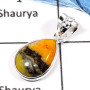 Bumble Bee O - BPS837-Exclusive Cabochon Gemstones Wholesale Bezel Pendants 925 Sterling Silver