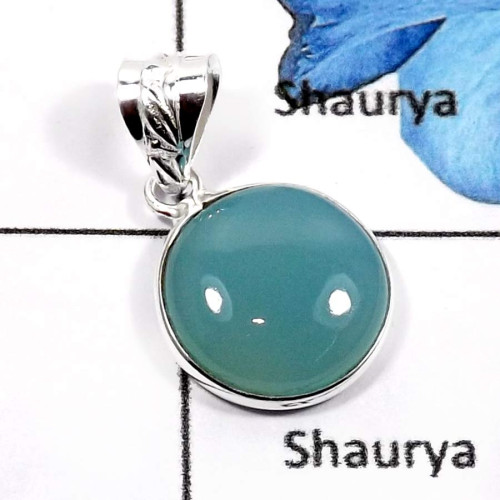 Blue Chalcedony F - BPS836-Fabulous Light Weight Wholesale Bezel Pendants 925 Sterling Silver Blue Chalcedony F - BPS836-Fabulous Light Weight Wholesale Bezel Pendants 925 Sterling Silver
