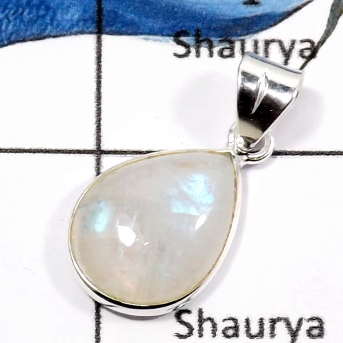 Rainbow Moonstone G - BPS836-Fabulous Light Weight Wholesale Bezel Pendants 925 Sterling Silver Rainbow Moonstone G - BPS836-Fabulous Light Weight Wholesale Bezel Pendants 925 Sterling Silver