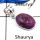 Purple Copper Turquoise G - BPS835-Natural Cabochon Gemstones Wholesale Bezel Pendants 925 Sterling Silver