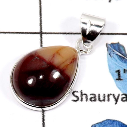 Mookite A - BPS833-Indian Wholesale Company Made Light Weight Bezel Pendants 925 Sterling Silver