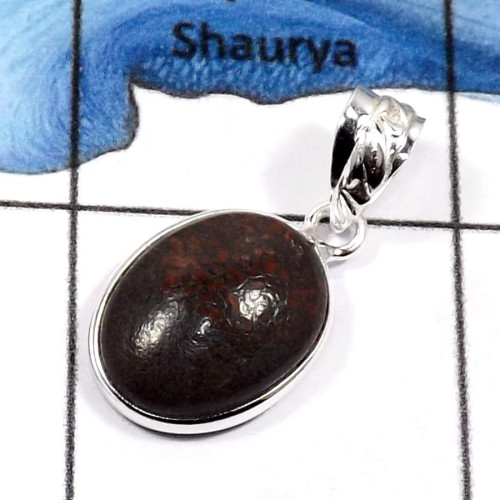 Dinosaur Bone A - BPS832-Classic Mix Cabochon Gemstones Wholesale Bezel Pendants 925 Sterling Silver