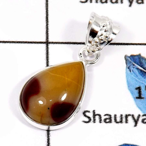 Mookaite H - BPS830-Exclusive Factory Wholesale Light Weight Bezel Pendants 925 Sterling Silver