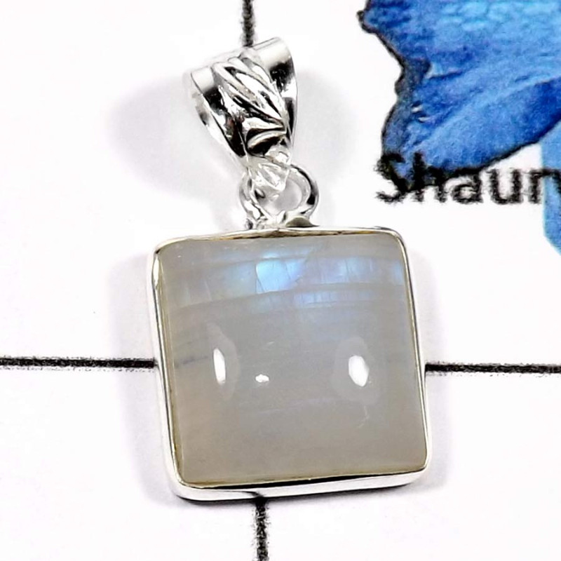 Rainbow Moonstone B - BPS826-Sparkling Gemstone Rainbow Moonstone Wholesale Bezel Pendants 925 Sterling Silver Rainbow Moonstone B - BPS826-Sparkling Gemstone Rainbow Moonstone Wholesale Bezel Pendants 925 Sterling Silver