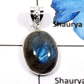 Labradorite Cab A - BPS825-Blue Fire Labradorite Light Weight Bezel Pendants 925 Sterling Silver Labradorite Cab A - BPS825-Blue Fire Labradorite Light Weight Bezel Pendants 925 Sterling Silver