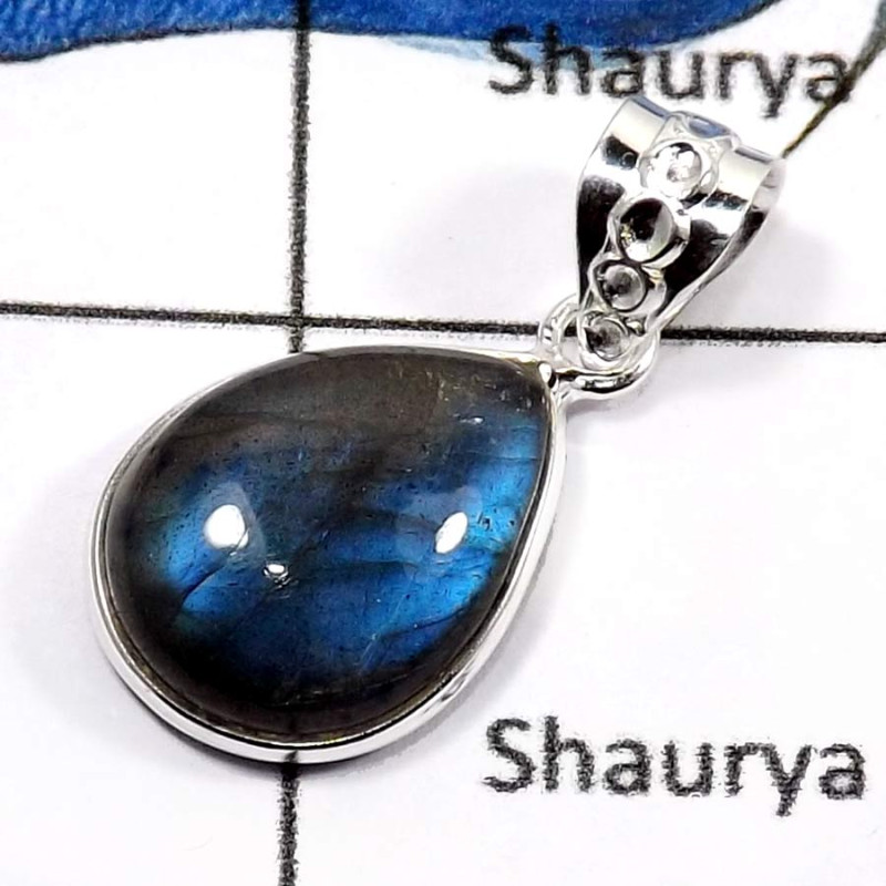 Labradorite Cab D - BPS825-Blue Fire Labradorite Light Weight Bezel Pendants 925 Sterling Silver Labradorite Cab D - BPS825-Blue Fire Labradorite Light Weight Bezel Pendants 925 Sterling Silver
