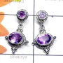 Amethyst D - SSE995-Exclusive Silver Fabulous Gemstone Stud Earring