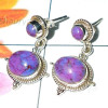Purple Turquoise K - SSE995-Exclusive Silver Fabulous Gemstone Stud Earring