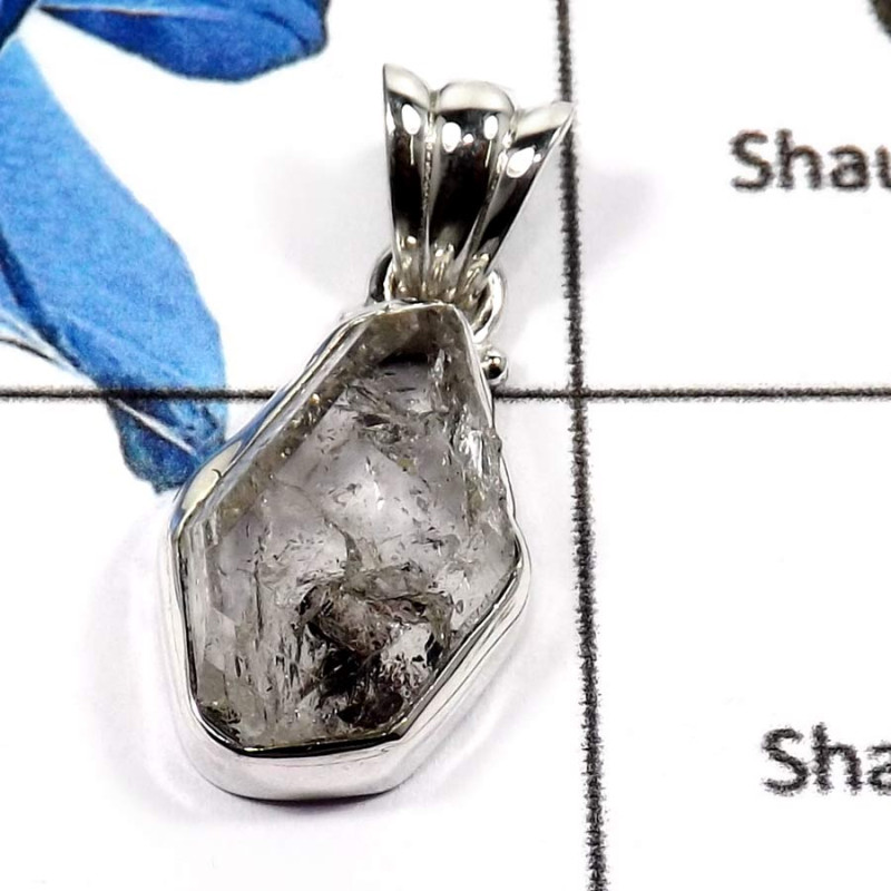 Herkimer Diamond F - ISP580-Factory Wholesale Herkimer Diamond Palin Setting Pendants 925 Sterling Silver Herkimer Diamond F - ISP580-Factory Wholesale Herkimer Diamond Palin Setting Pendants 925 Sterling Silver