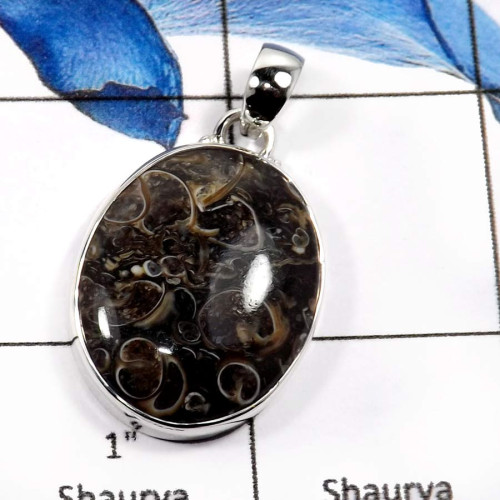 Turtella Jasper F - ISP578-Eye Catching Colorful Gemstones Large Chunky Pendants 925 Sterling Silver