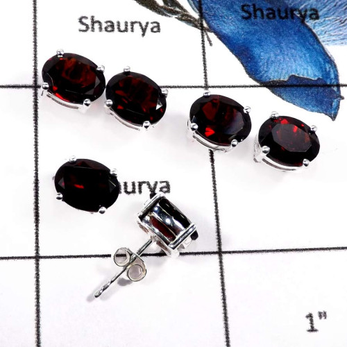 3 Pairs Garnet Cut F - SSE845-7x9 Oval 3 Pairs Exclusive Colorful Gemstone Handmade Stud Earrings 925 Sterling Silver 3 Pairs Garnet Cut F - SSE845-7x9 Oval 3 Pairs Exclusive Colorful Gemstone Handmade Stud Earrings 925 Sterling Silver