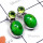Green Turquoise B - SSE993-Small Size Exclusive Silver Stud Earring