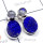 Lapis Rough Druzy D - SSE993-Small Size Exclusive Silver Stud Earring