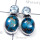 Blue Copper Turquoise G - SSE993-Small Size Exclusive Silver Stud Earring