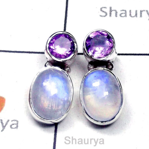 Rainbow H - SSE993-Small Size Exclusive Silver Stud Earring Rainbow H - SSE993-Small Size Exclusive Silver Stud Earring