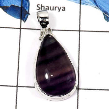 Fluorite C - ISP573-Natural Gemstones Colorful Wholesale Pendants 925 Sterling Silver Fluorite C - ISP573-Natural Gemstones Colorful Wholesale Pendants 925 Sterling Silver