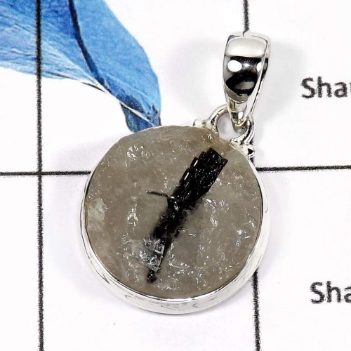 Tourmaline Specimens G - ISP572-Gorgeous Party Wear Wholesale Handmade Chunky Pendants 925 Sterling Silver