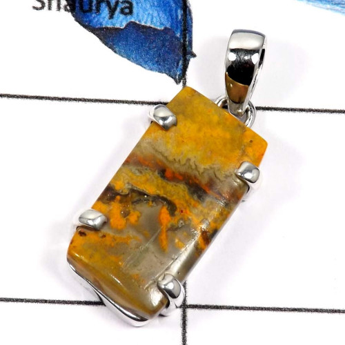 Bumble Bee B - ISP570-Natural Gemstone Bumble Bee Wholesale Pendants 925 Sterling Silver
