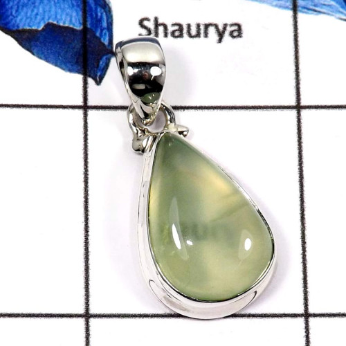 Phrynite Cab B - ISP568-Glorious Phrynite Gemstone Handmade Plain Setting Pendants 925 Sterling Silver