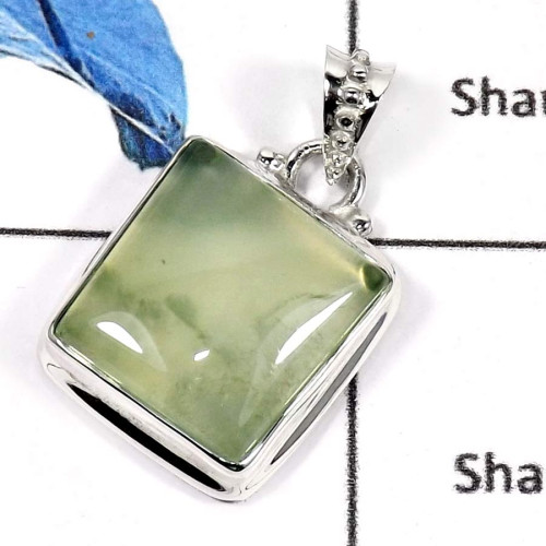 Phrynite Cab E - ISP568-Glorious Phrynite Gemstone Handmade Plain Setting Pendants 925 Sterling Silver