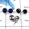 Lapis Lazuli,Amethyst & Pietersite F - SSE843-3 Pairs Mix Cab Glorious Gemstone Wholesale Stud Earrings 925 Sterling Silver