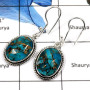 Blue Copper Turquoise C - SPE777-Pretty Look Gemstone Blue Copper Turquoise Handmade Earrings 925 Sterling Silver