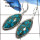 Blue Copper Turquoise D - SPE777-Pretty Look Gemstone Blue Copper Turquoise Handmade Earrings 925 Sterling Silver
