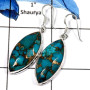 Blue Copper Turquoise G - SPE777-Pretty Look Gemstone Blue Copper Turquoise Handmade Earrings 925 Sterling Silver
