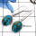 Blue Copper Turquoise H - SPE777-Pretty Look Gemstone Blue Copper Turquoise Handmade Earrings 925 Sterling Silver