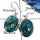 Blue Copper Turquoise O - SPE777-Pretty Look Gemstone Blue Copper Turquoise Handmade Earrings 925 Sterling Silver