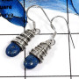 Lapis Lazuli B - SDE618-Natural Lapis Lazuli Designer Handmade Drop Earrings 925 Sterling Silver