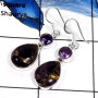 Mohave Amethyst Copper & Amethyst Cut O - SPE775-Beautiful Mohave Amethyst Copper & Amethyst Cut Wholesale Earrings 925 Sterling