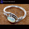 Ethiopian Opal E - SFJ882-Elegant Ethiopian Opal With Black Rhodium Gold Plated Rings 925 Sterling Silver